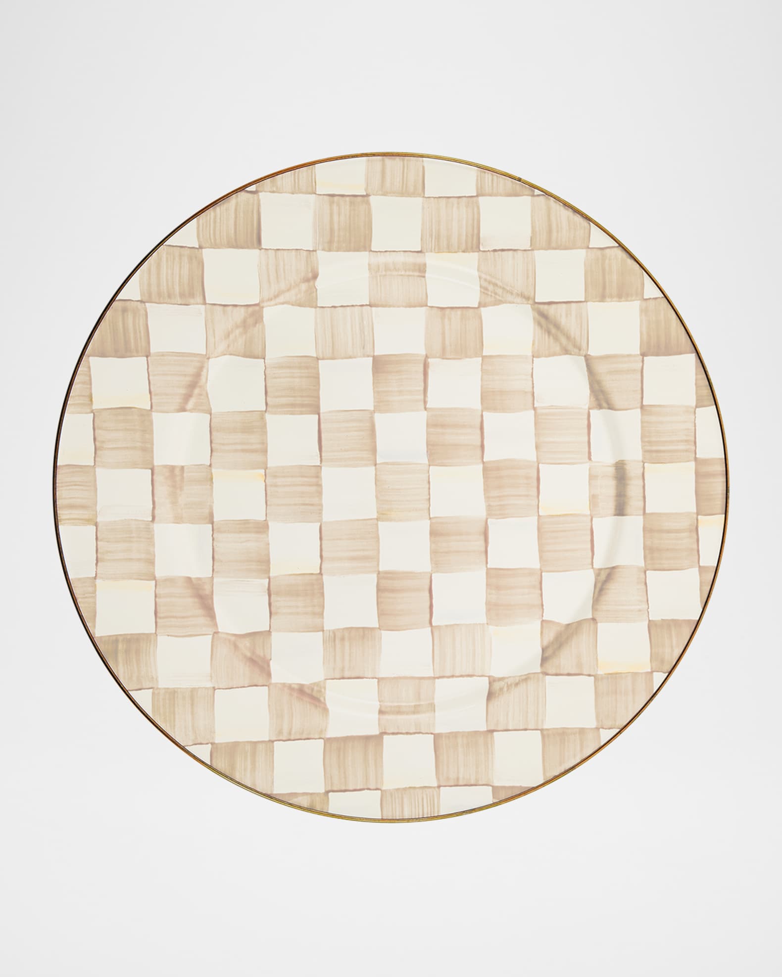 Mocha Check Serving Platter 0