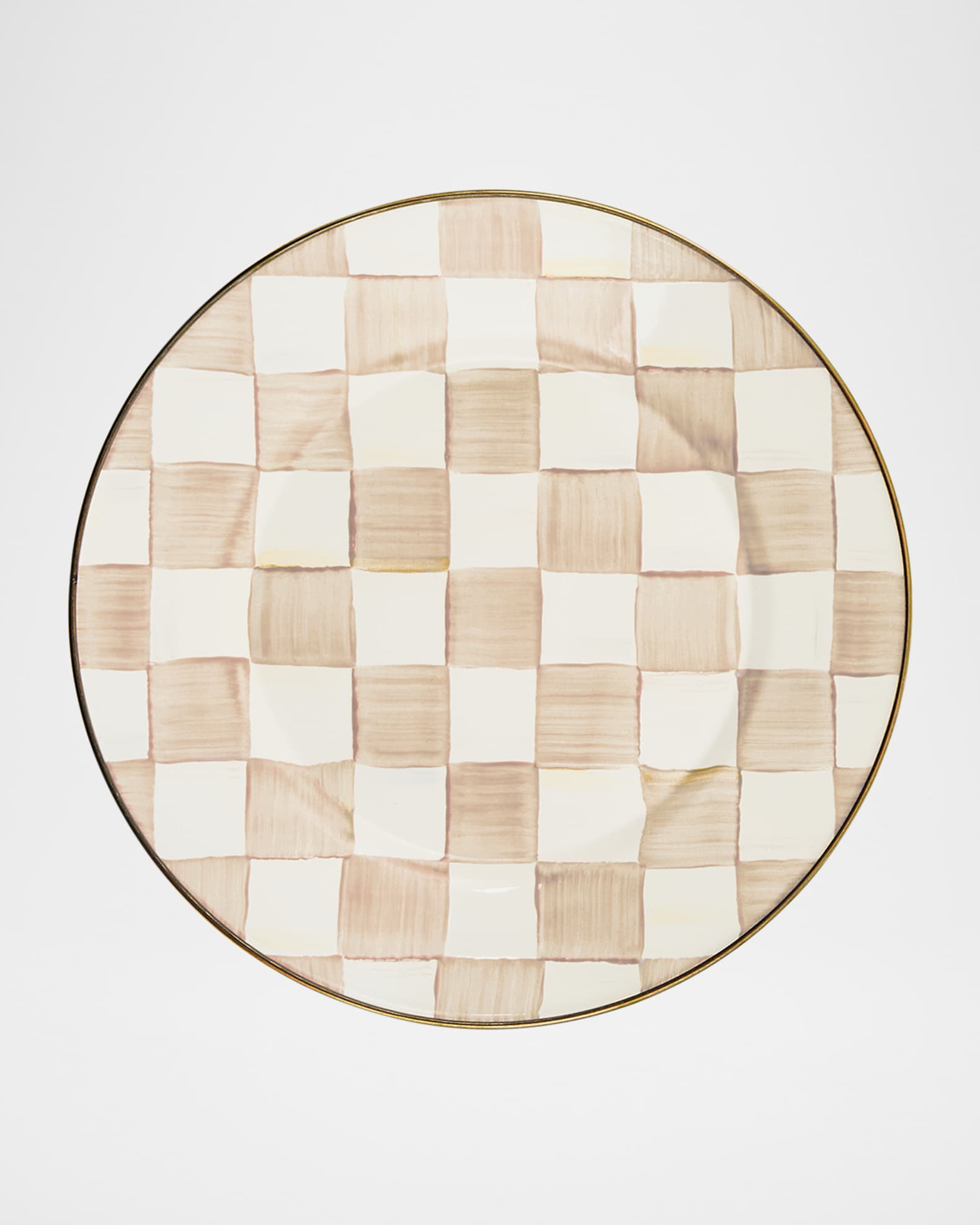 MacKenzie-Childs Mocha Check Dinner Plate | Neiman Marcus