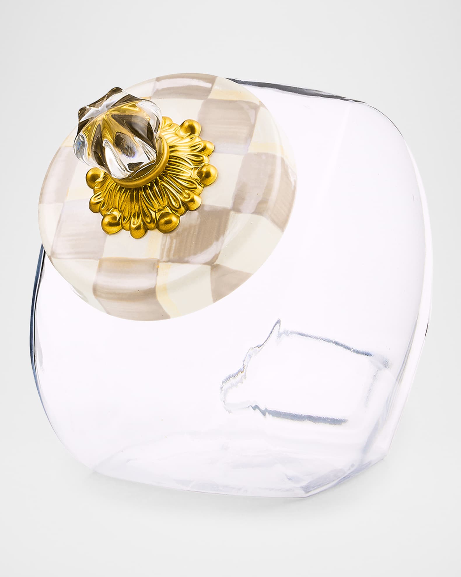 Sweets Jar with Mocha Check Lid 0