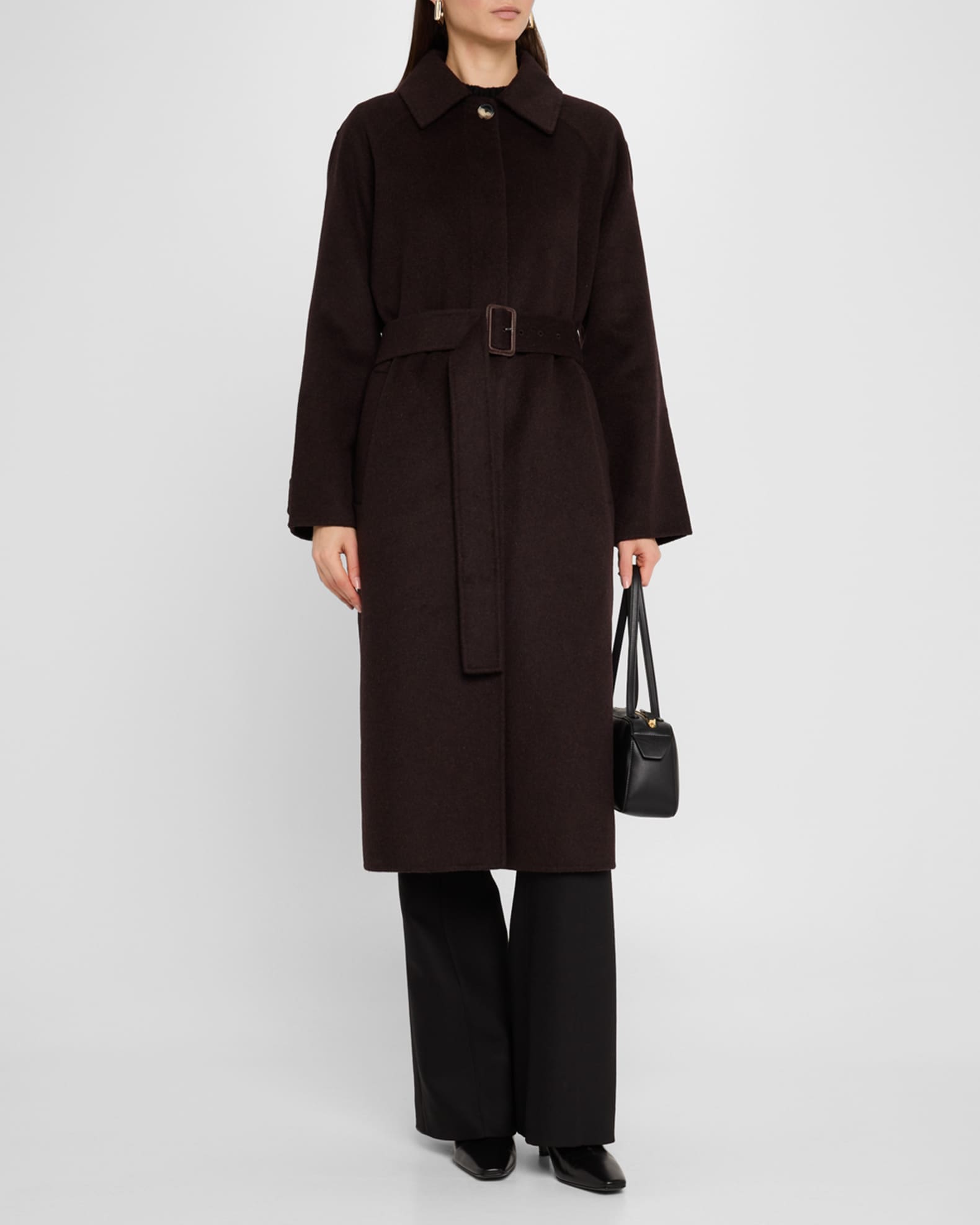 Juliette Long Brushed Wool Coat 1