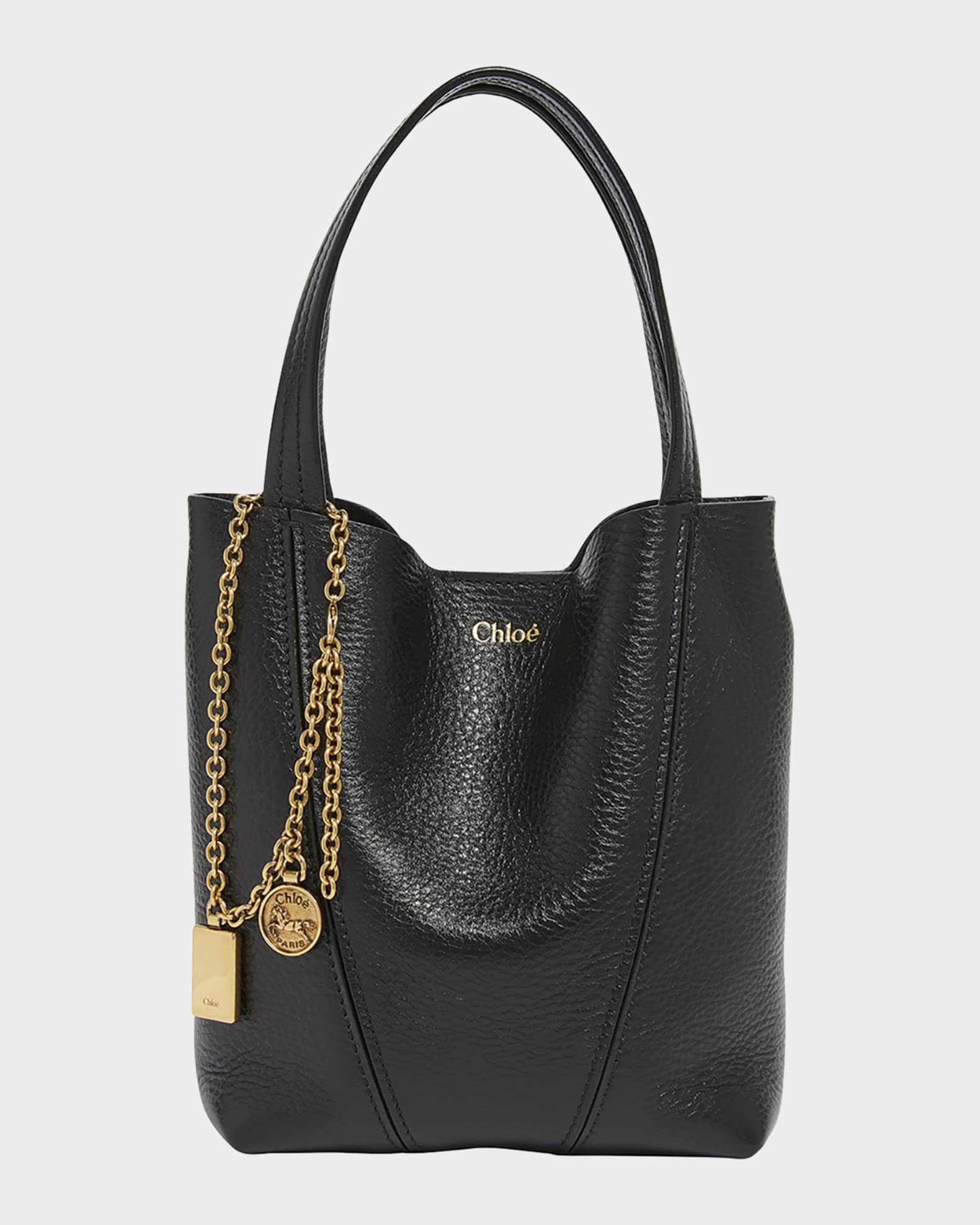 Spin Mini Tote Bag in Grained Calfskin  0