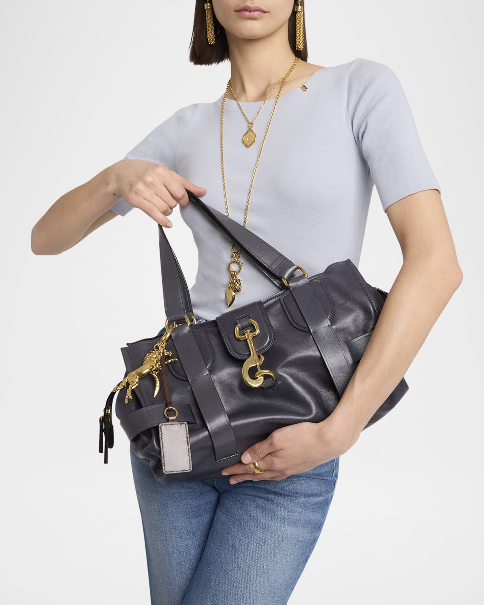 Chloe Kerala 25 Small Shoulder Bag in Vegetable Tanned Leather 