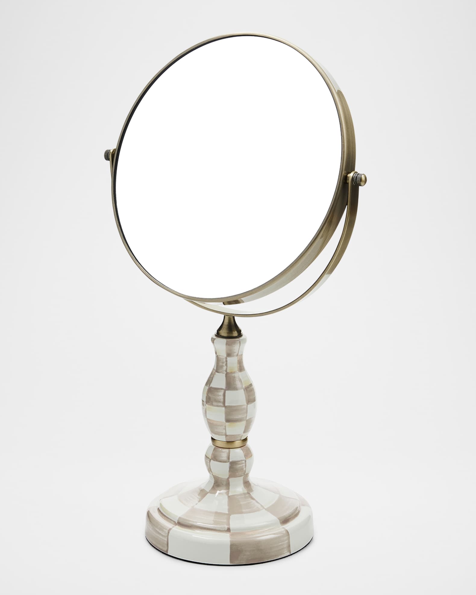 Mocha Check Vanity Mirror 0