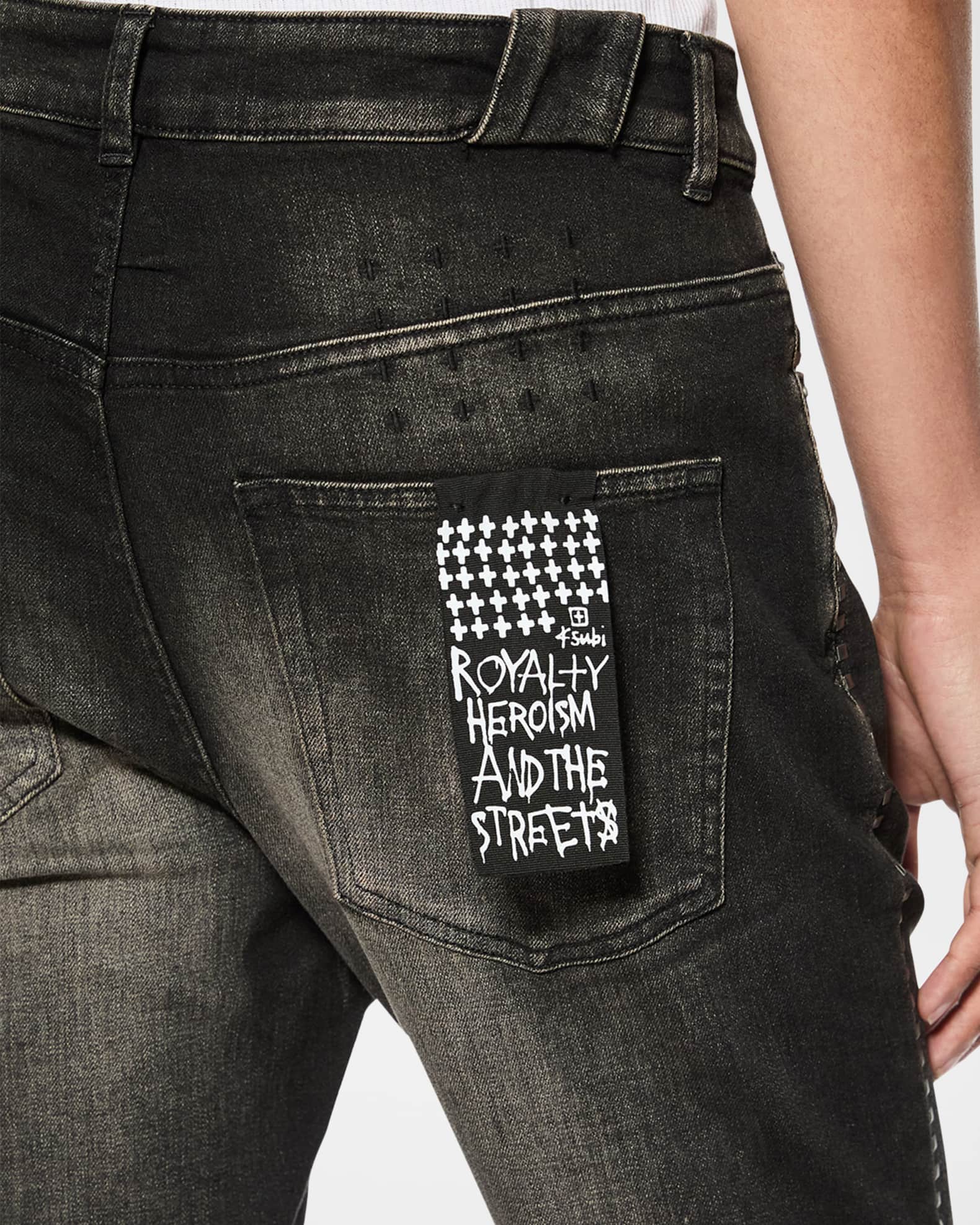 Ksubi Men's Chitch Studded Slim Jeans | Neiman Marcus