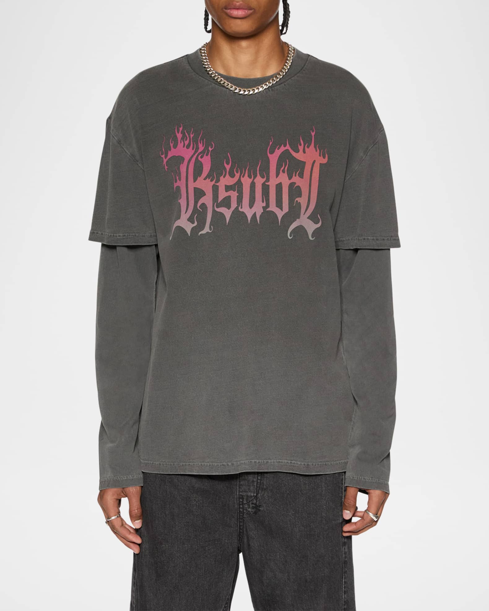 かわいい！ T-Shirt Layered Fuego Men's Ksubi | Marcus Neiman トップス