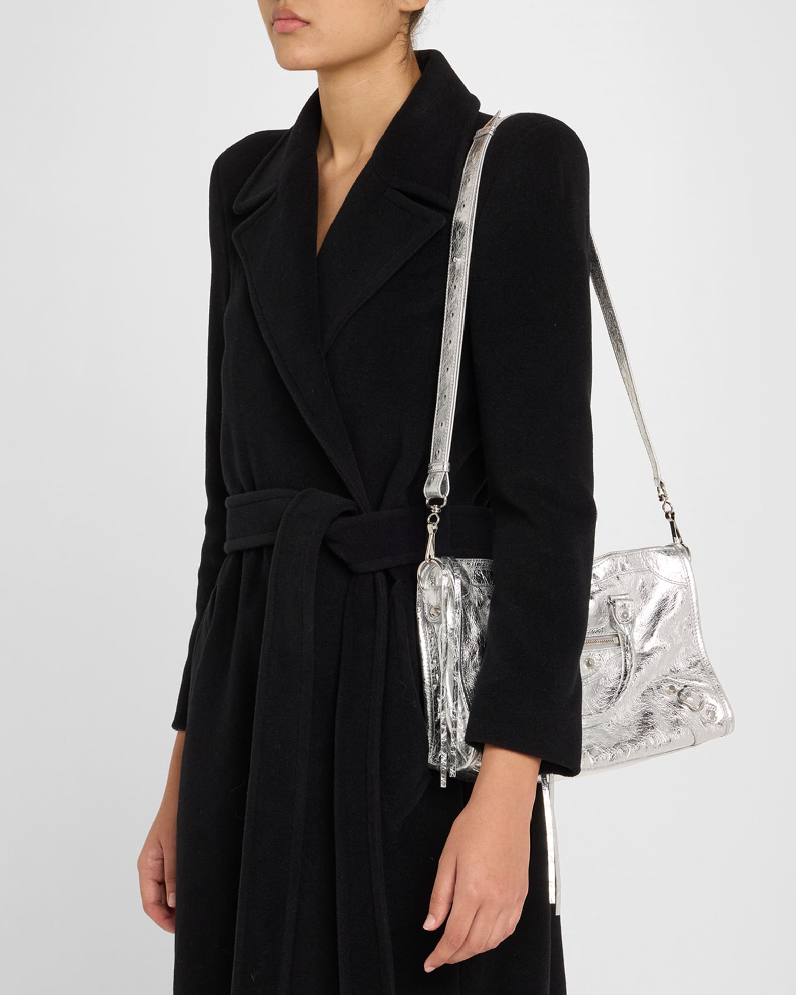 Le City Small Metallic Leather Shoulder Bag 1