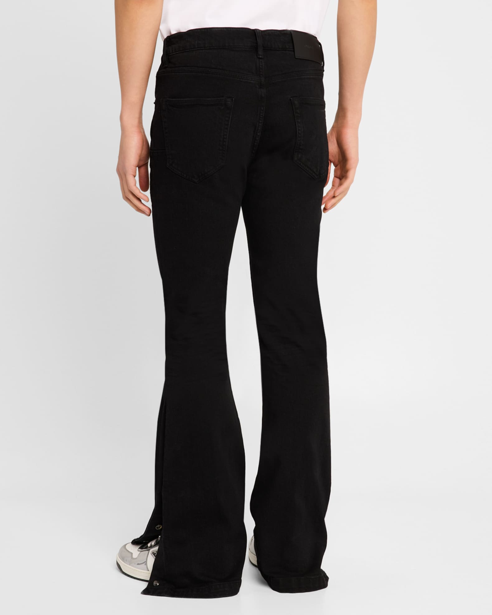 SHIKITARI SIDE SNAP BELL BOTTOM BLACK shikitari デニム S Side snap