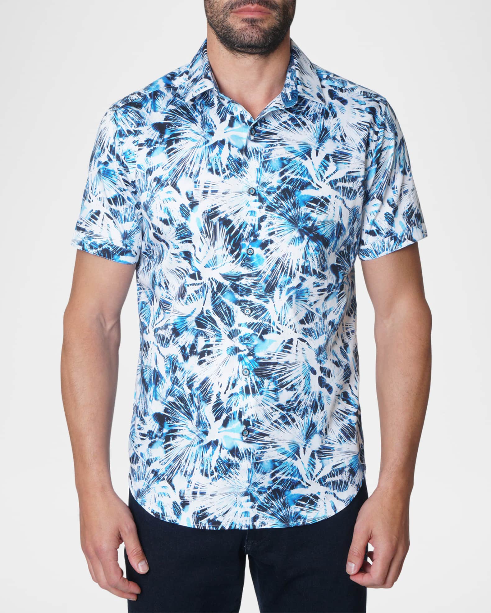 Men's Exclusive Tie-Dye Short-Sleeve Shirt 0