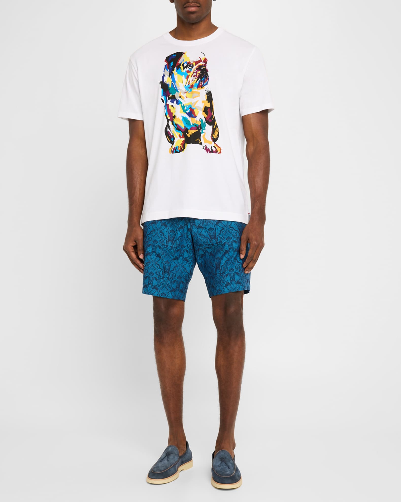 Men's Bulldog Graphic Crewneck T-Shirt 1