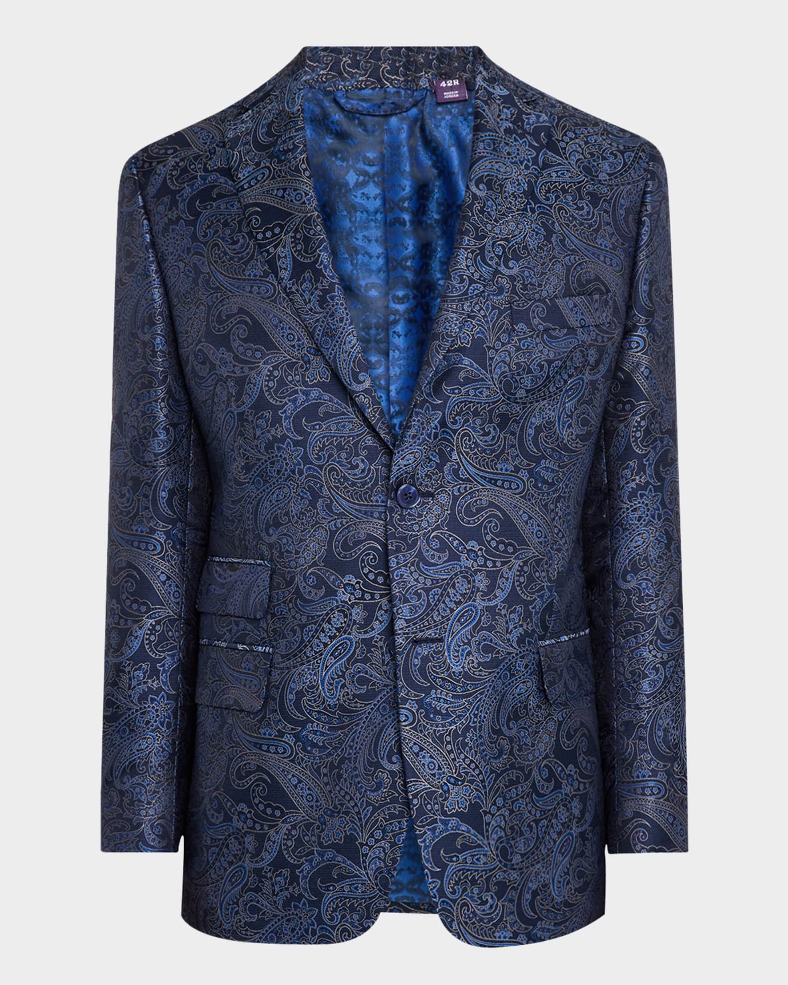 Men's Carrington Paisley Single-Breasted Sport Coat 0
