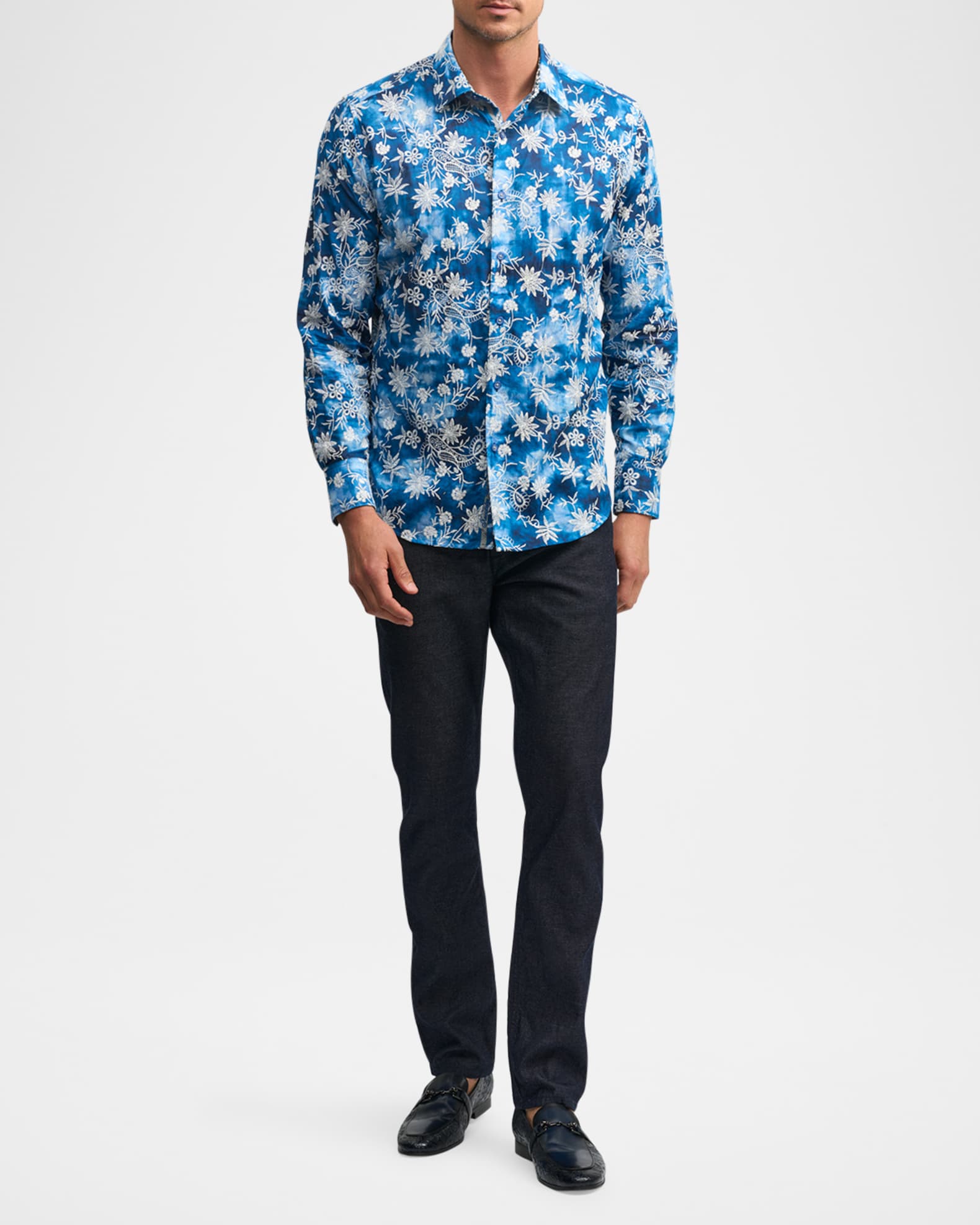 Men's Superior Floral Paisley Sport Shirt 1