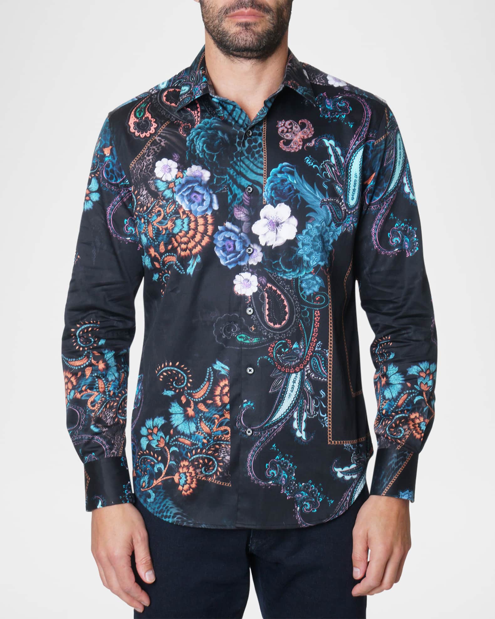 Men's Paisley-Print Sport Shirt 0