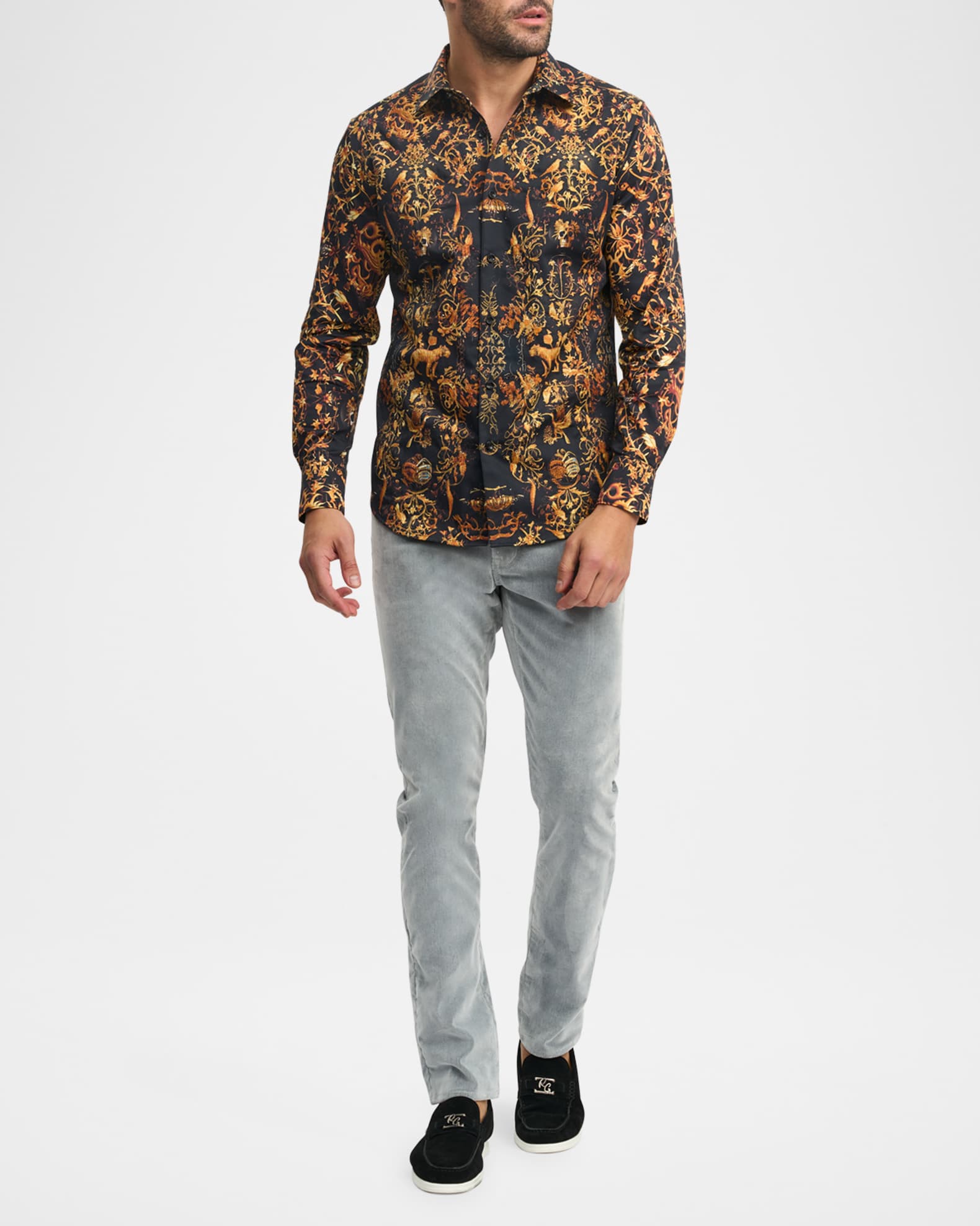 Men's Brut Satin Stretch Sport Shirt 1