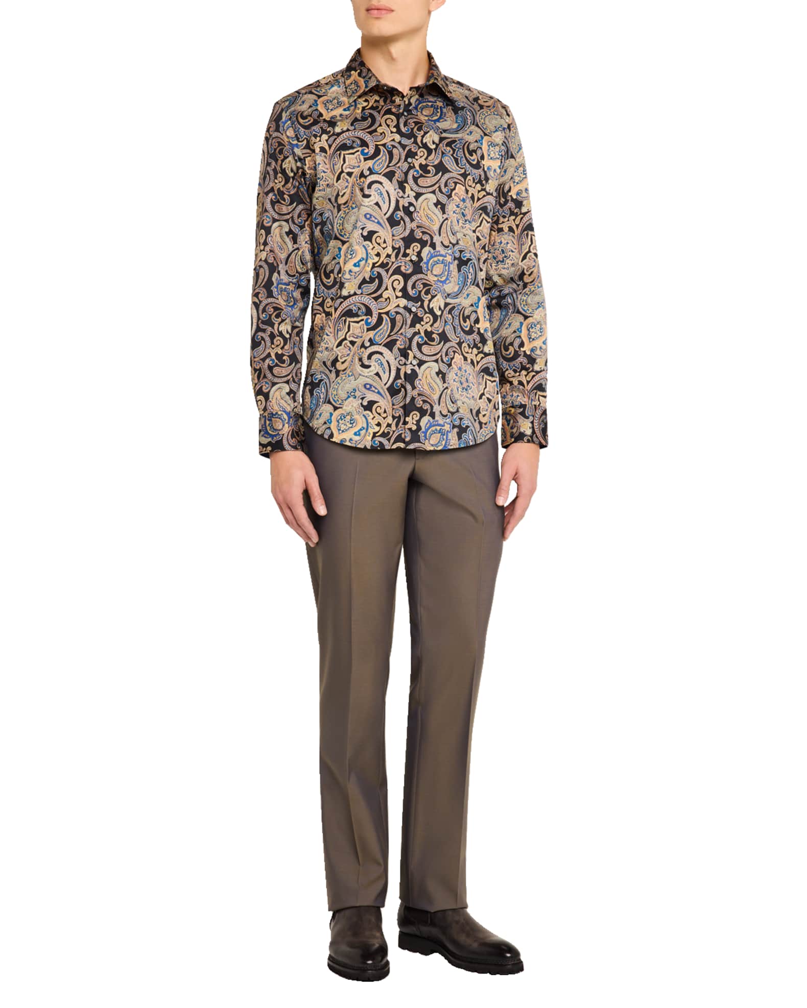 Men's Fitzgerald Satin Stretch Sport Shirt 1