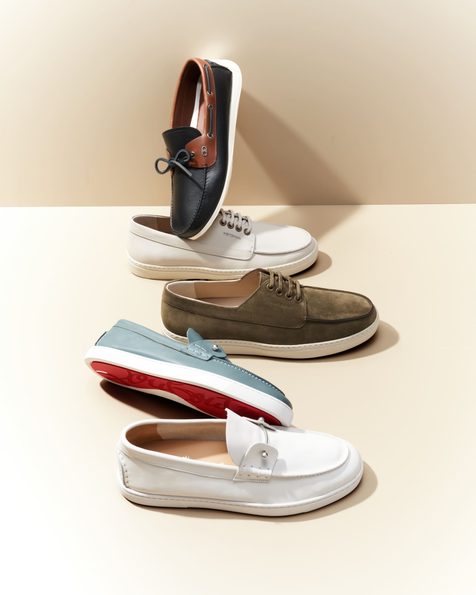 Stuart Weitzman Men's Bristol Suede Boat Shoes | Neiman Marcus