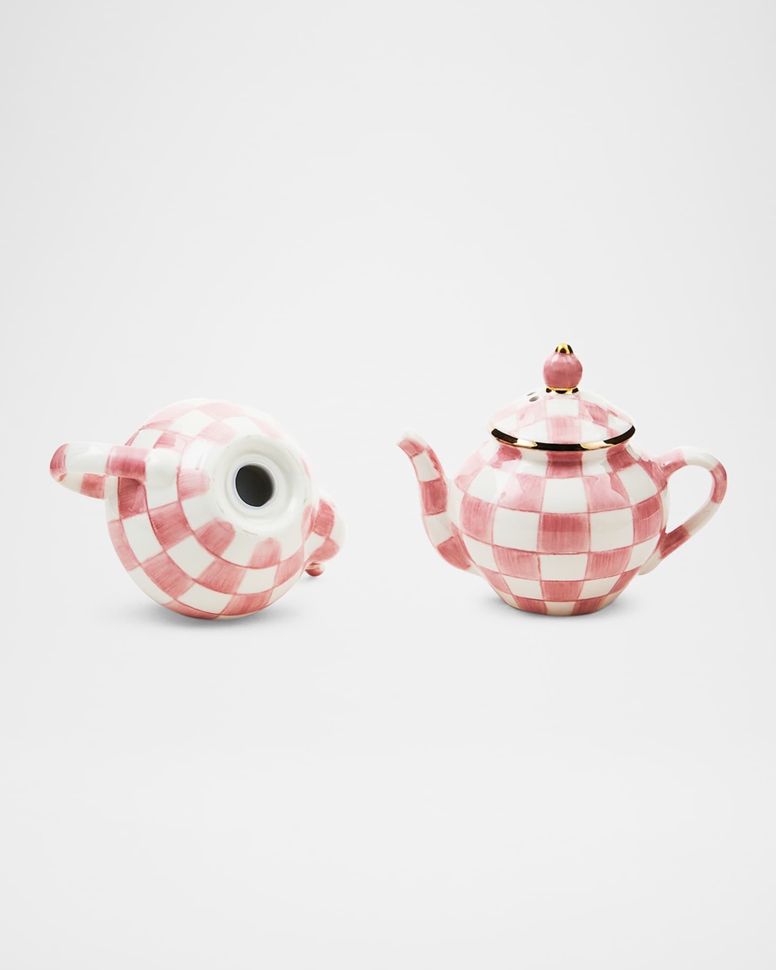 Rosy Check Teapot Salt Pepper Shaker Set 1