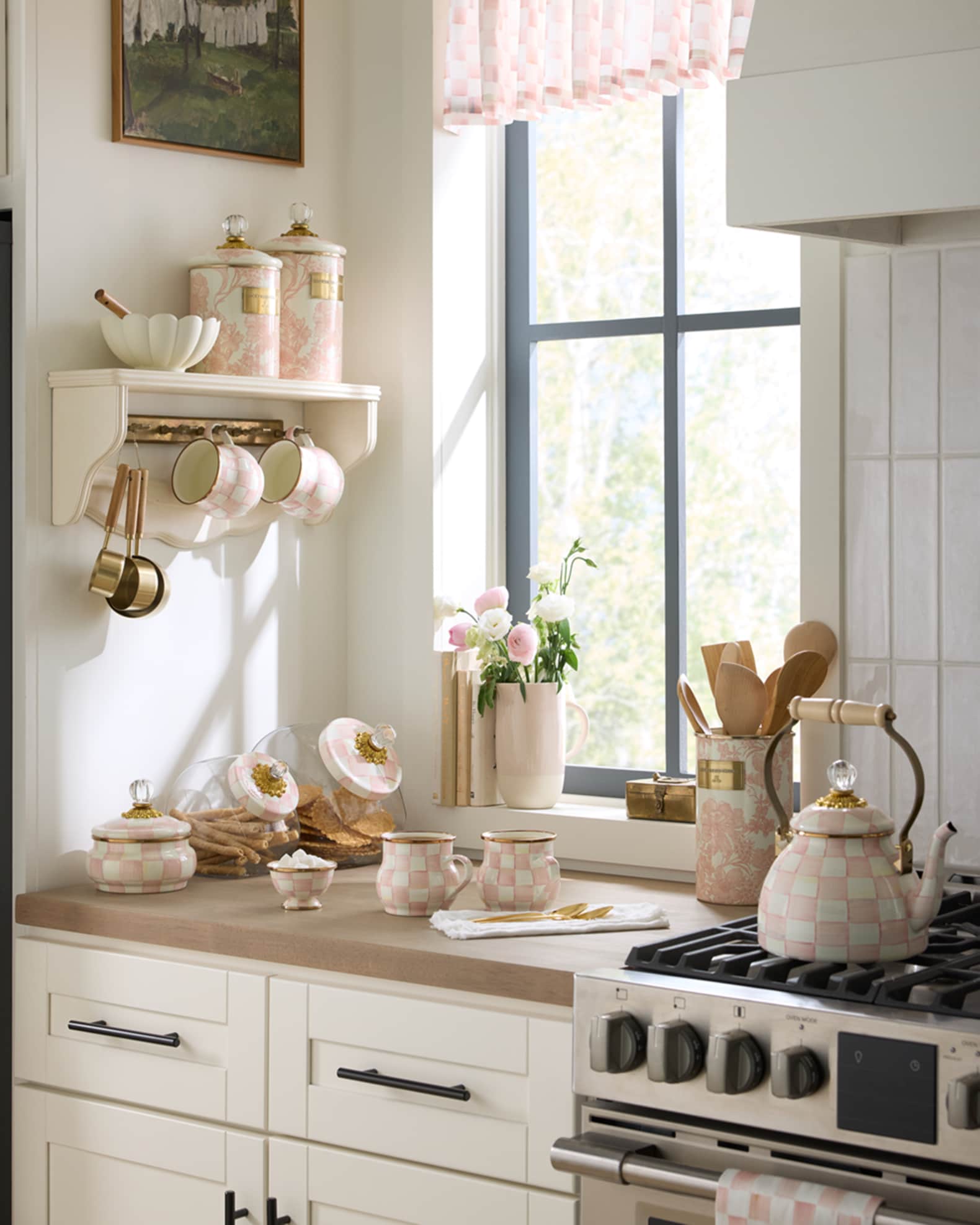 Rosy English Garden Utensil Holder 1