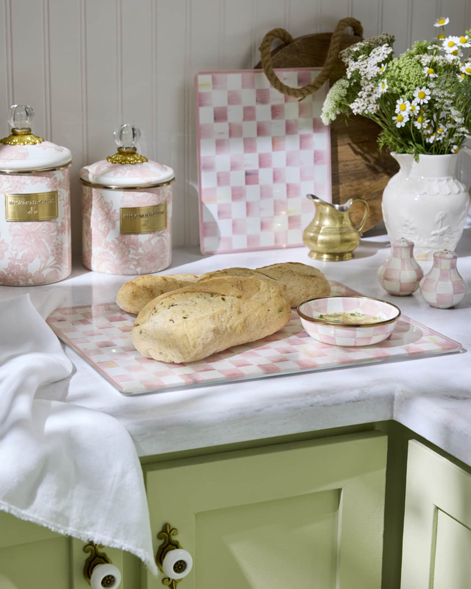 MacKenzie-Childs Rosy English Garden Medium Canister MacKenzie-Childs Rosy English Garden Medium Canister