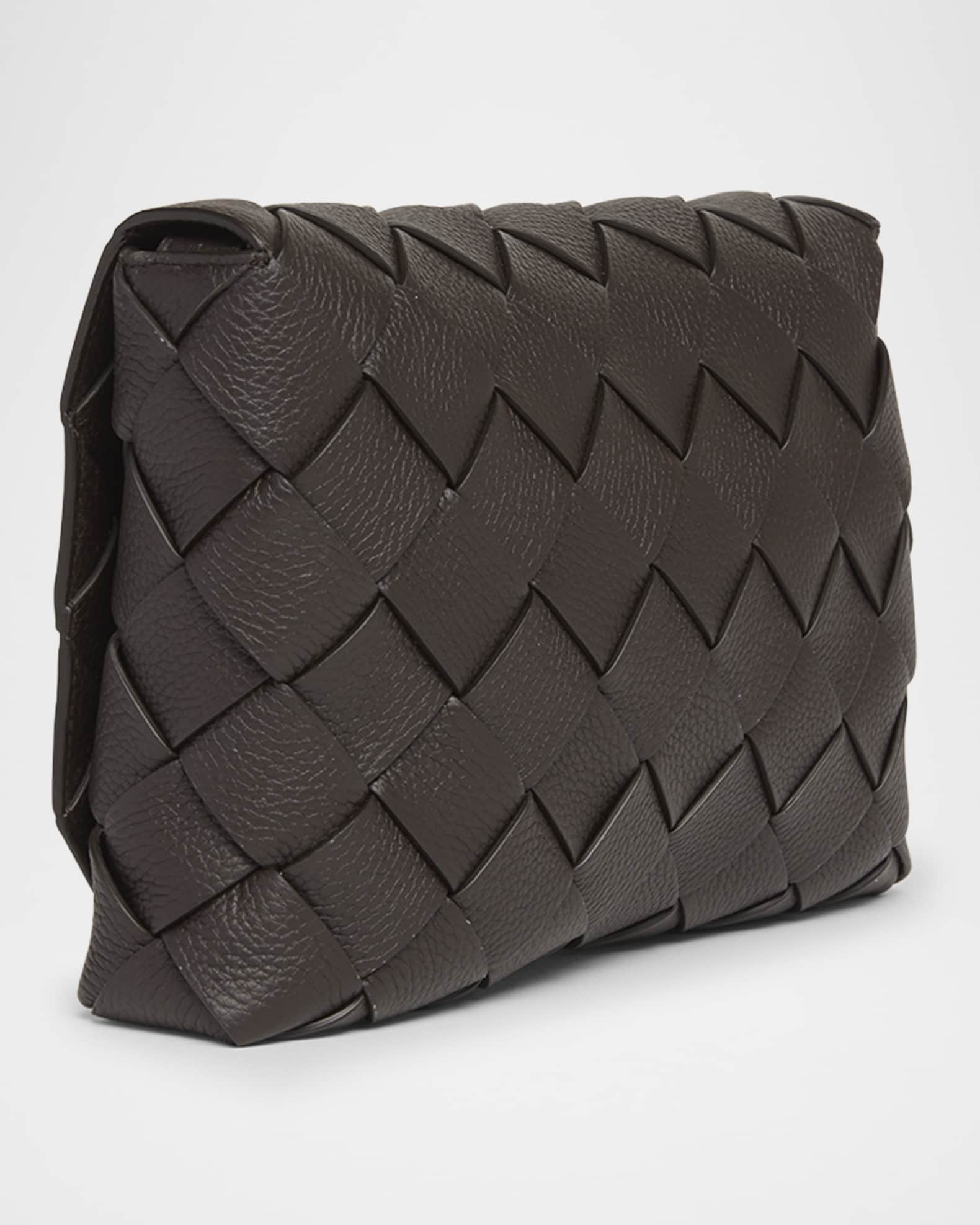 Bottega Veneta Men's Diago Large Intreccio Leather Crossbody