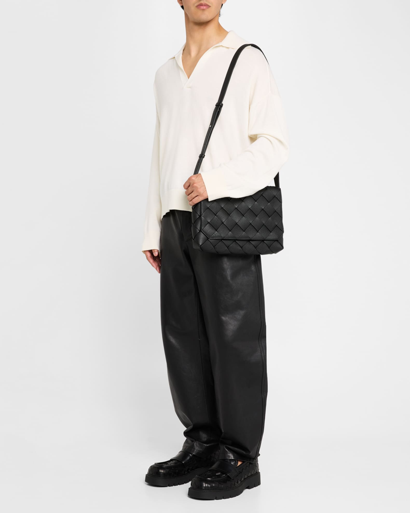 【BOTTEGA VENETA】DIAGO CROSSBODY BAG Bottega Veneta® Men's Large Diago in Limestone. Shop online now.