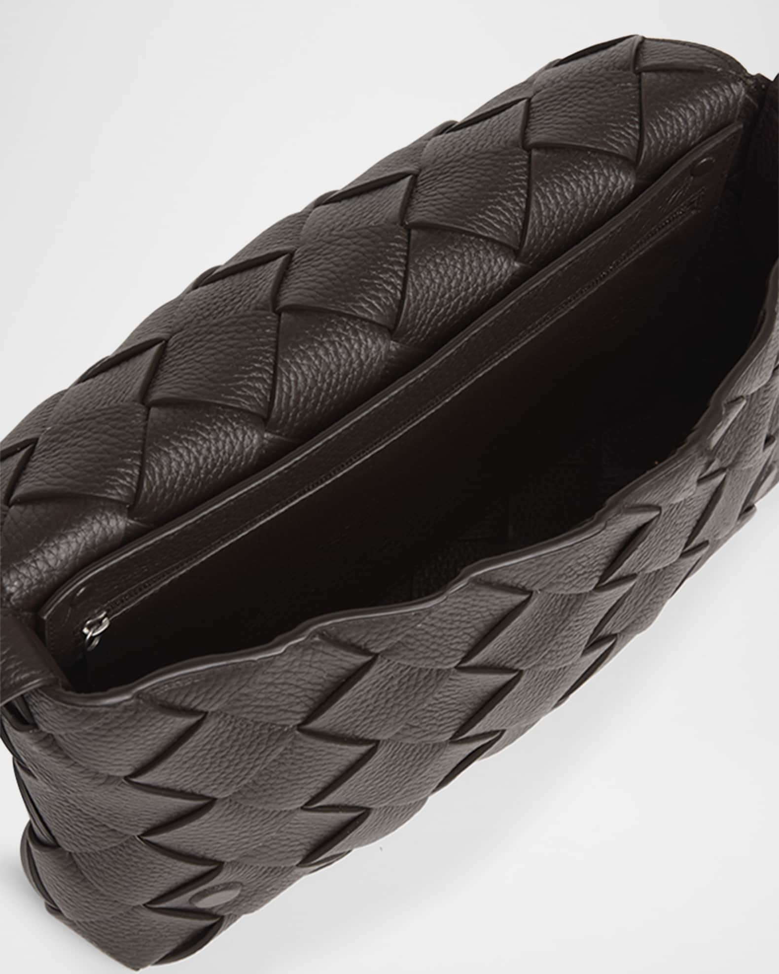 Bottega Veneta Men's Diago Large Intreccio Leather Crossbody Bag