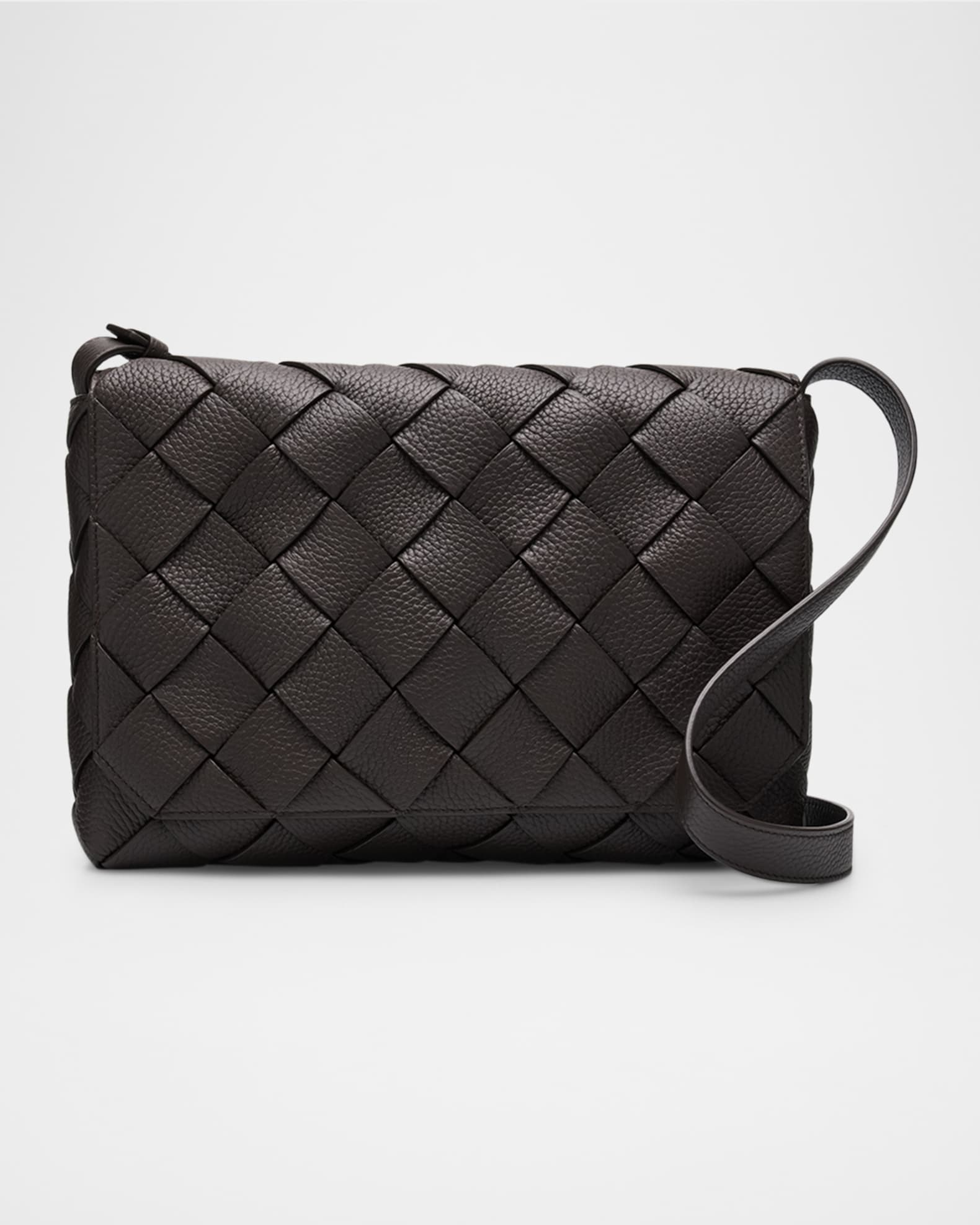 Men's Diago Large Intreccio Leather Crossbody Bag  0