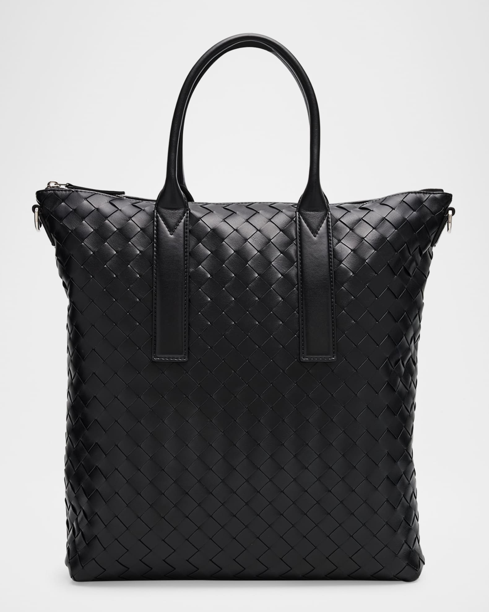 Men's Intrecciato Zip North-South Tote Bag 0
