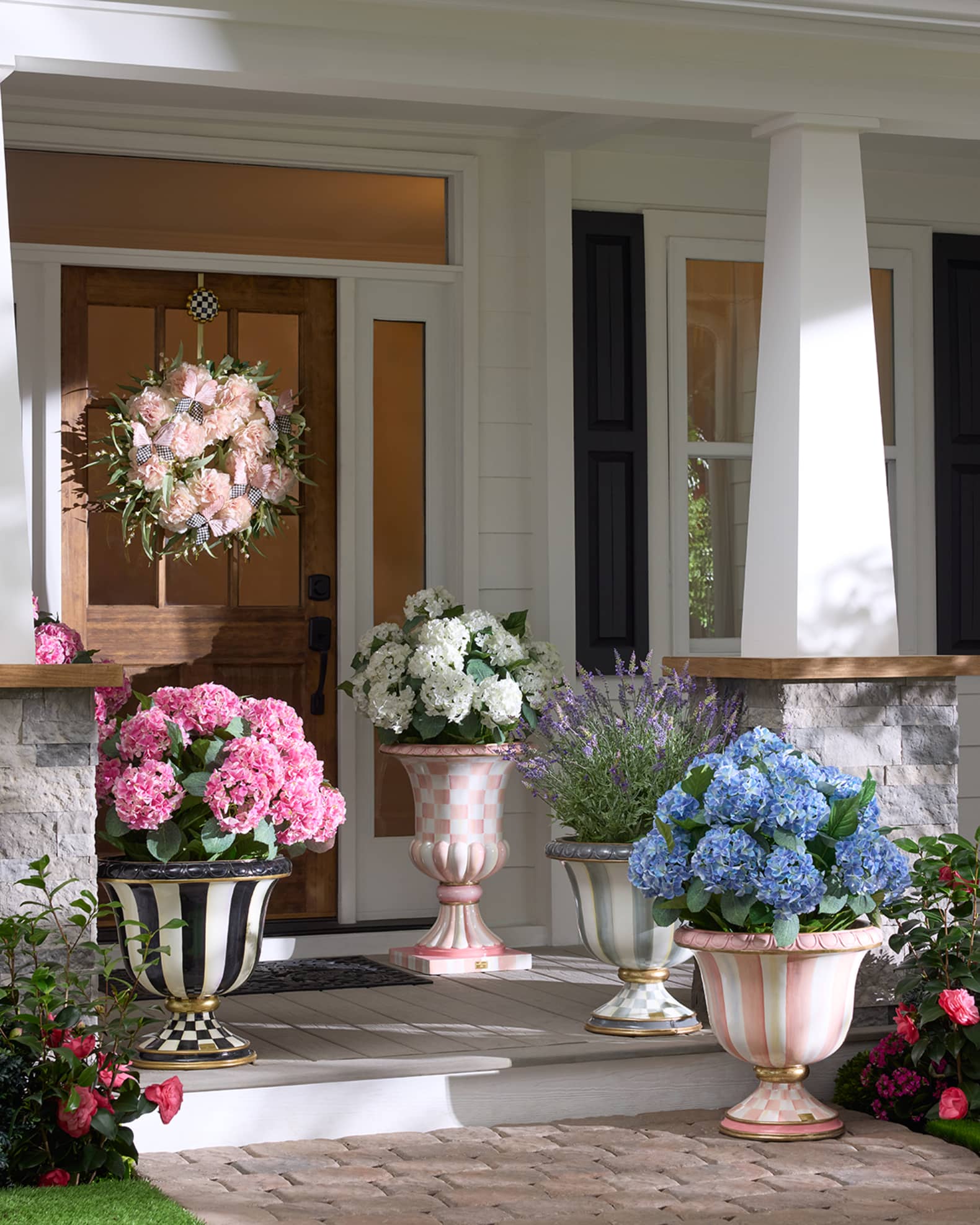 逆輸入 Hydrangea Blue MacKenzie-Childs Urn Marcus Neiman | Filler コレクション