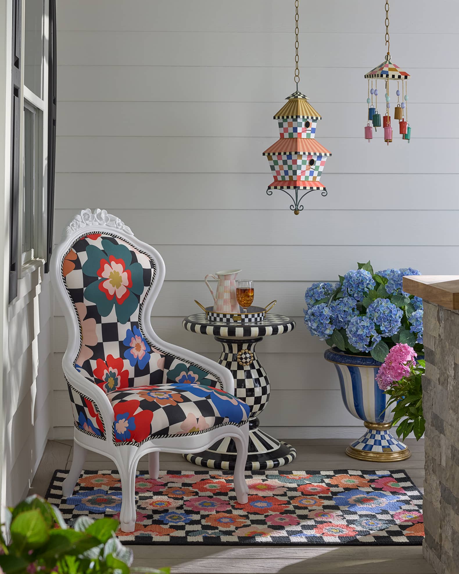 MacKenzie-Childs Blue Hydrangea Urn Filler | Neiman Marcus