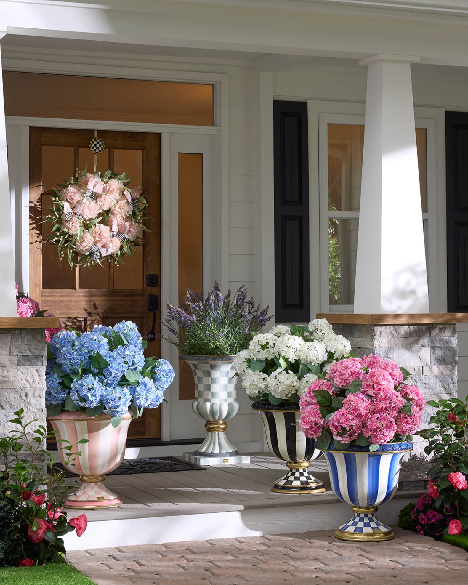 MacKenzie-Childs Pink Hydrangea Urn Filler | Neiman Marcus