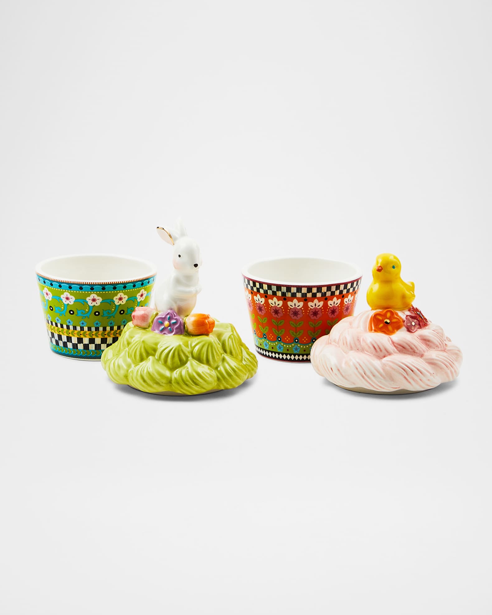 Calico Cupcake Lidded Boxes, Set of 2 1