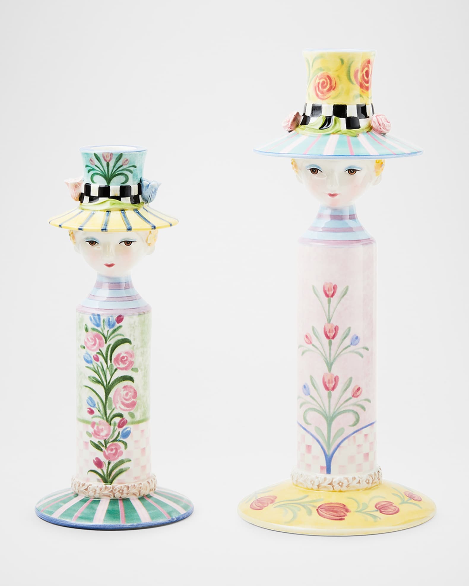 Rosy Meadow Lady Candle Holders, Set of 2 0
