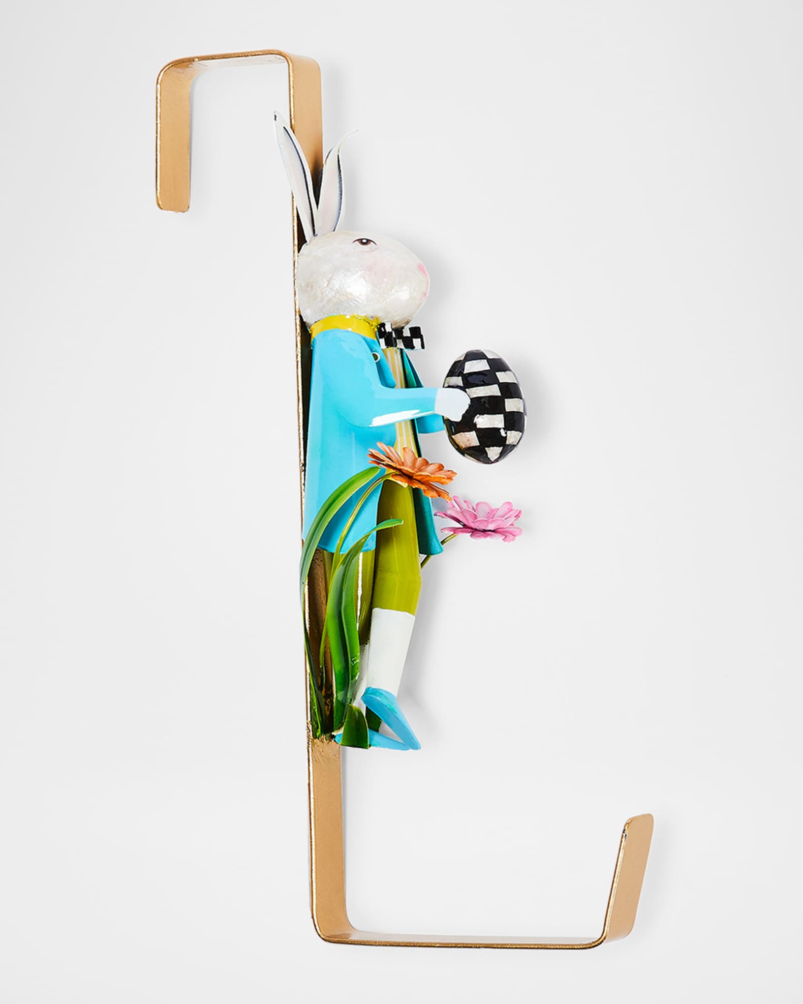 Calico Rabbit Wreath Hanger 1