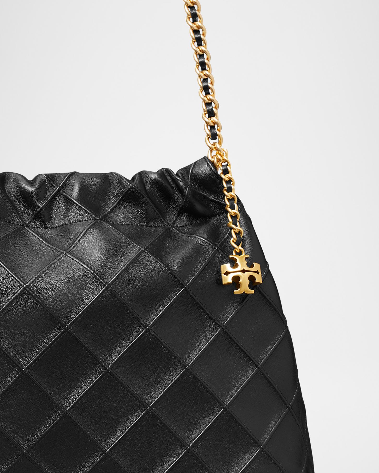 Tory Burch Fleming Chain Quilted Leather Hobo Bag | Neiman Marcus