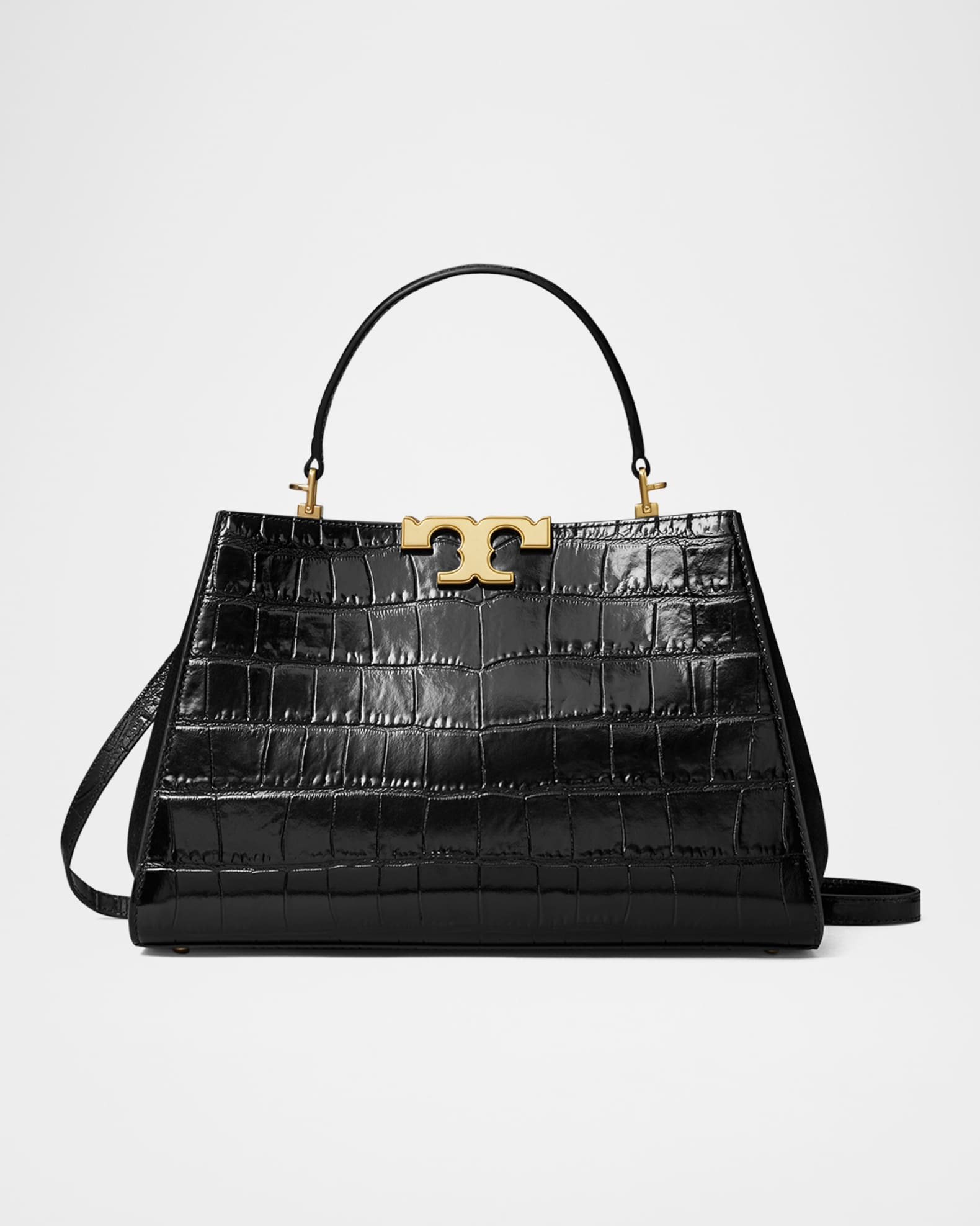 Tory burch black satchel bag on sale
