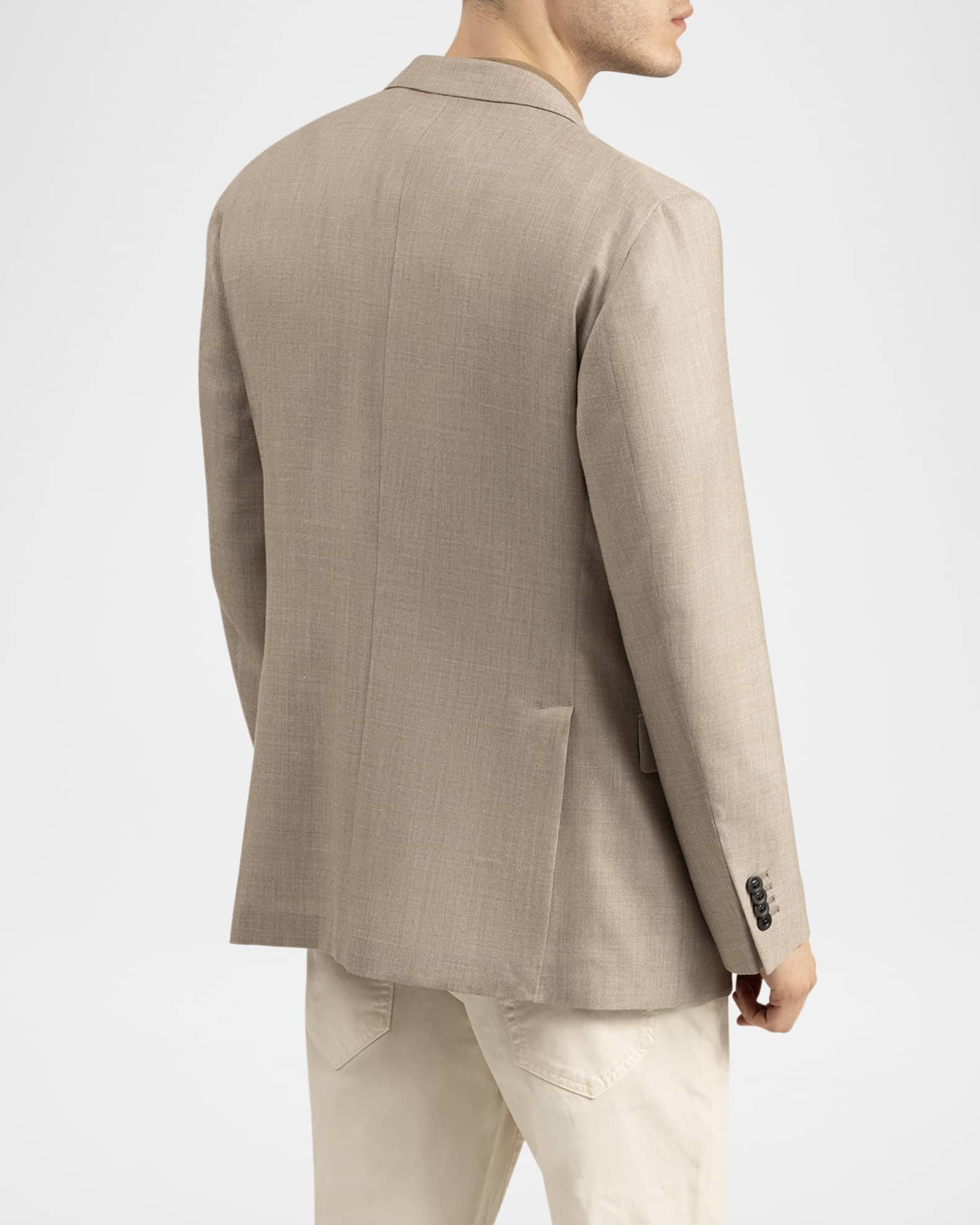 Wool, silk and linen blazer main image 0