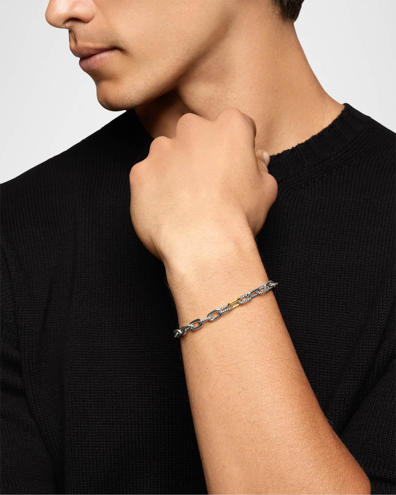 【スーパーセール】 David Yurman Men's DY Madison® Chain Bracelet in Silver with アクセサリー