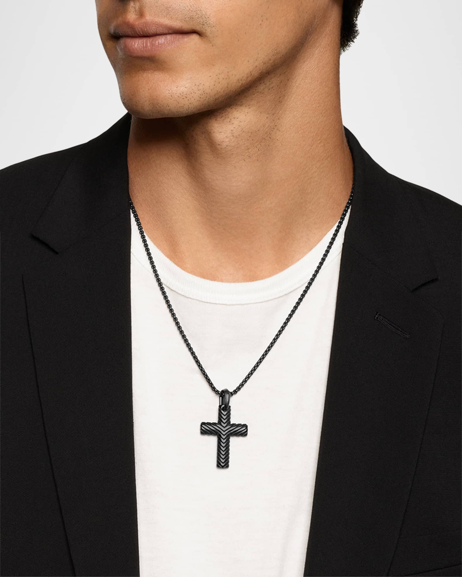 Men's Chevron Cross Enhancer in Titanium, 36mm 1
