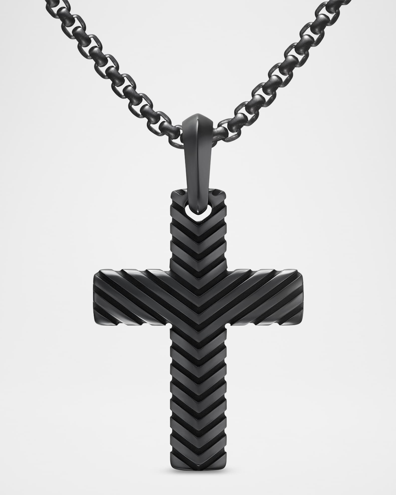Men's Chevron Cross Enhancer in Titanium, 36mm 0