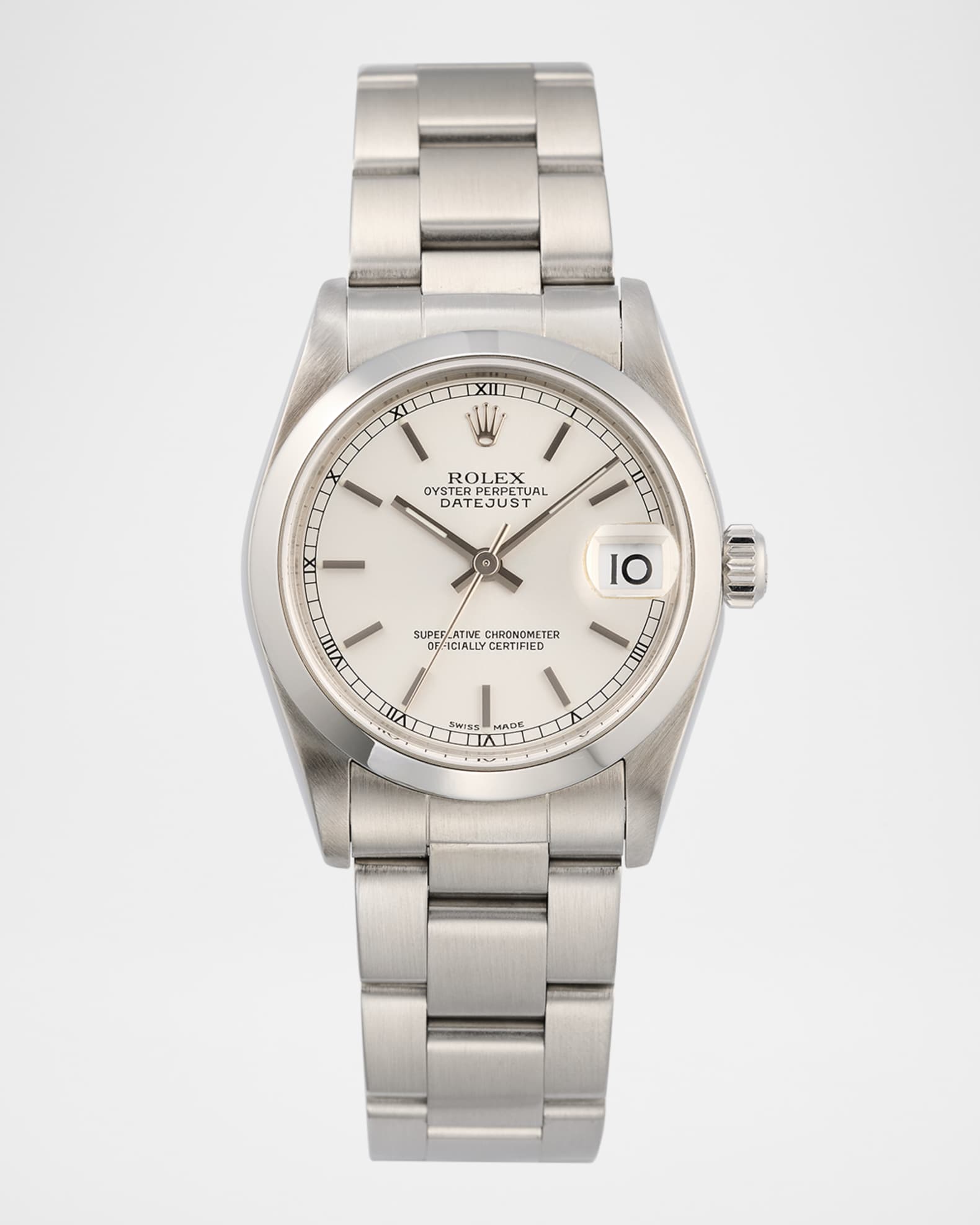 Vintage Watches Rolex Stainless Steel Oyster Perpetual Datejust 31mm Vintage 1998 Watch Neiman Marcus