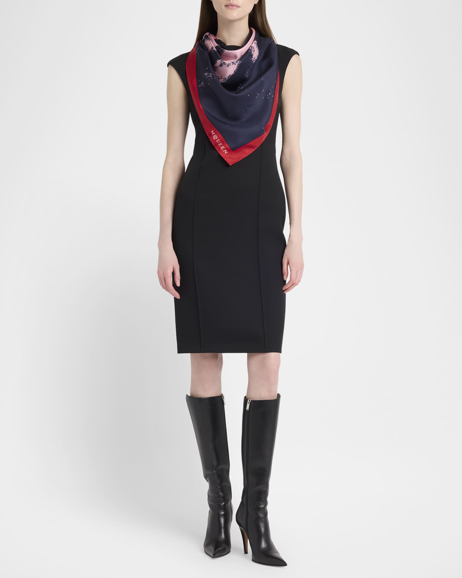 Silk Shawl W/ Exploded Skull 1