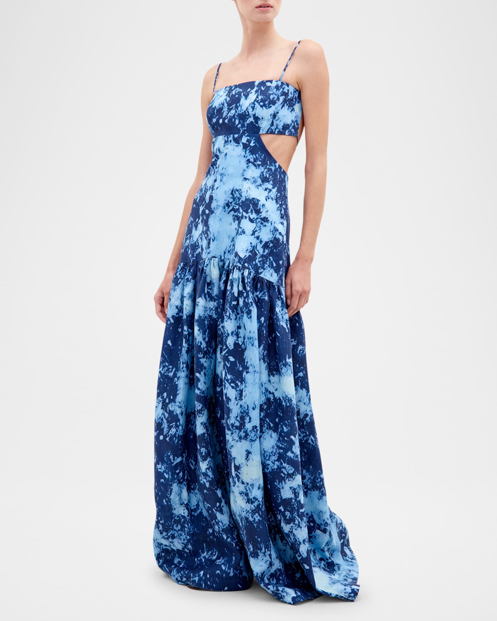 Shannon Tie-Dye Drop-Waist Backless Maxi Dress 1