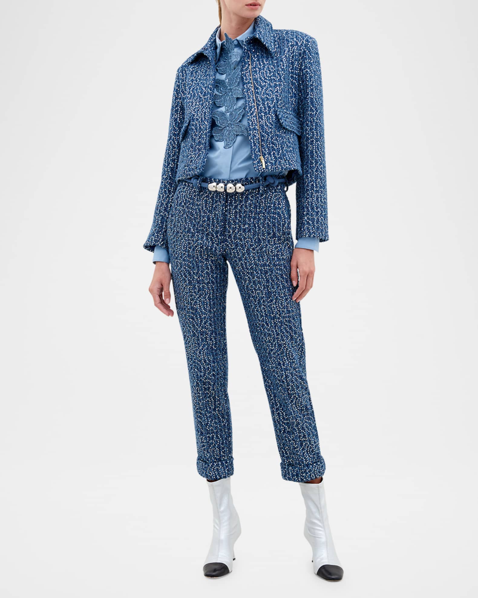 Perla Sequined Crop Jacket 1