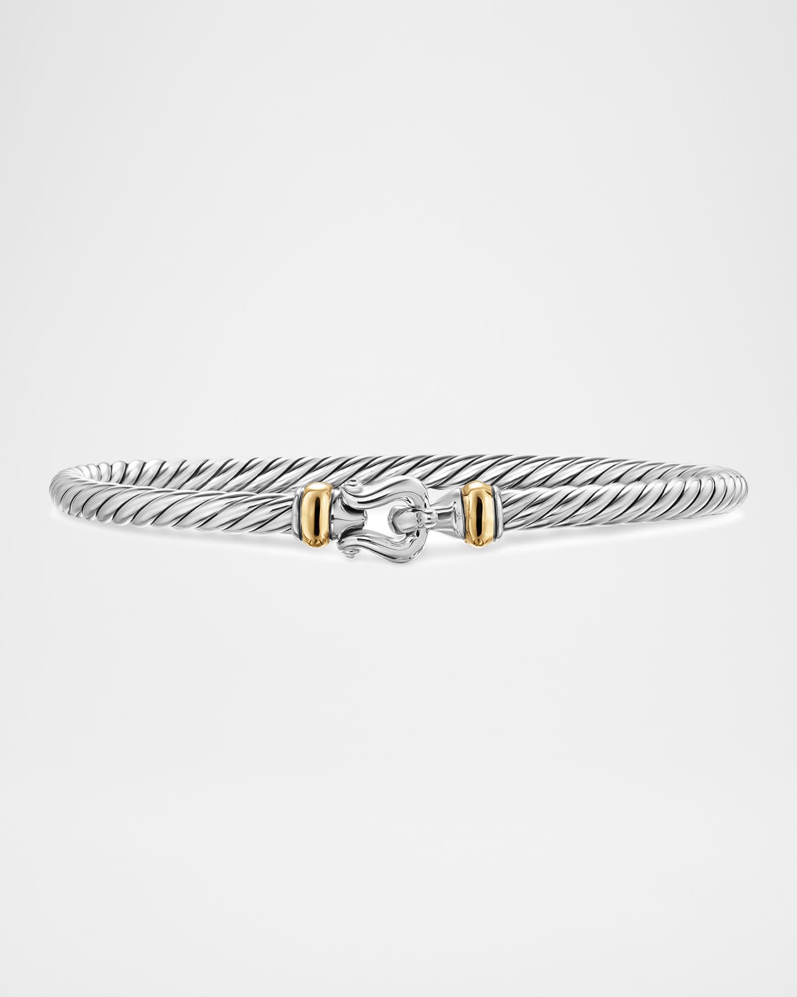 Cable Flex Buckle Bracelet in Sterling Silver, 4mm 0