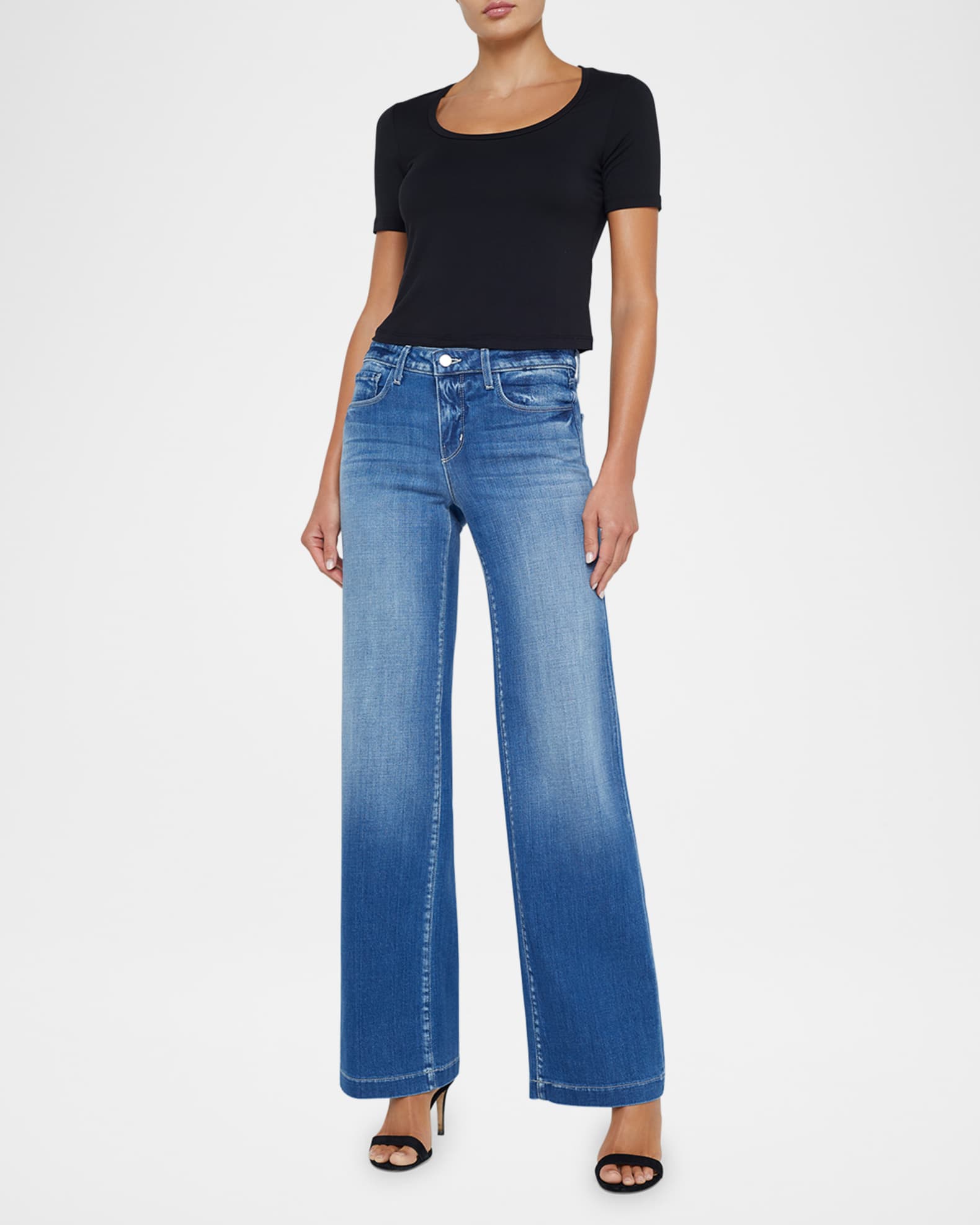Joanne Low-Rise Wide-Leg Jeans 1