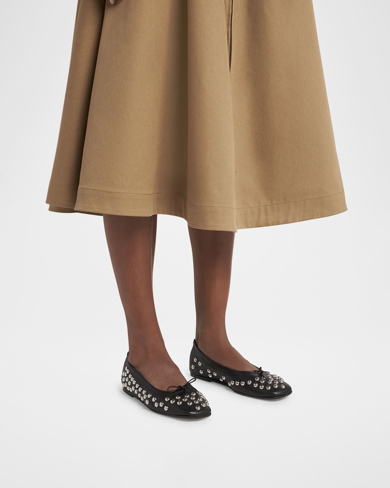 フラットシューズ GOLDEN  'Amy' ballet flats Golden Goose Amy Stud Zip Leather Ballerina Flats | Neiman