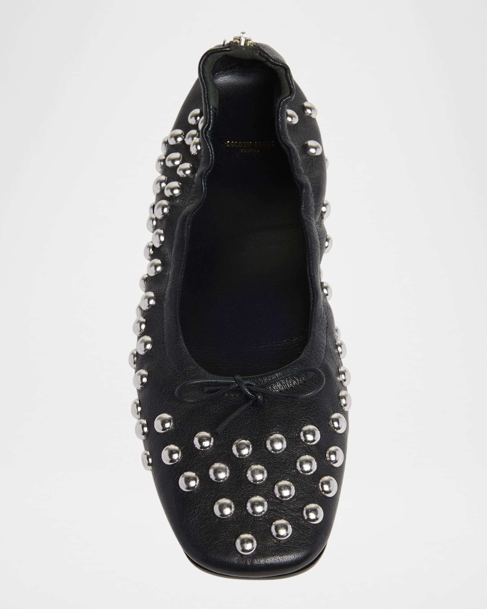 フラットシューズ GOLDEN GOOSE 'Amy' ballet flats Golden Goose Deluxe Brand Amy Stud Zip Ballet Flats in Black