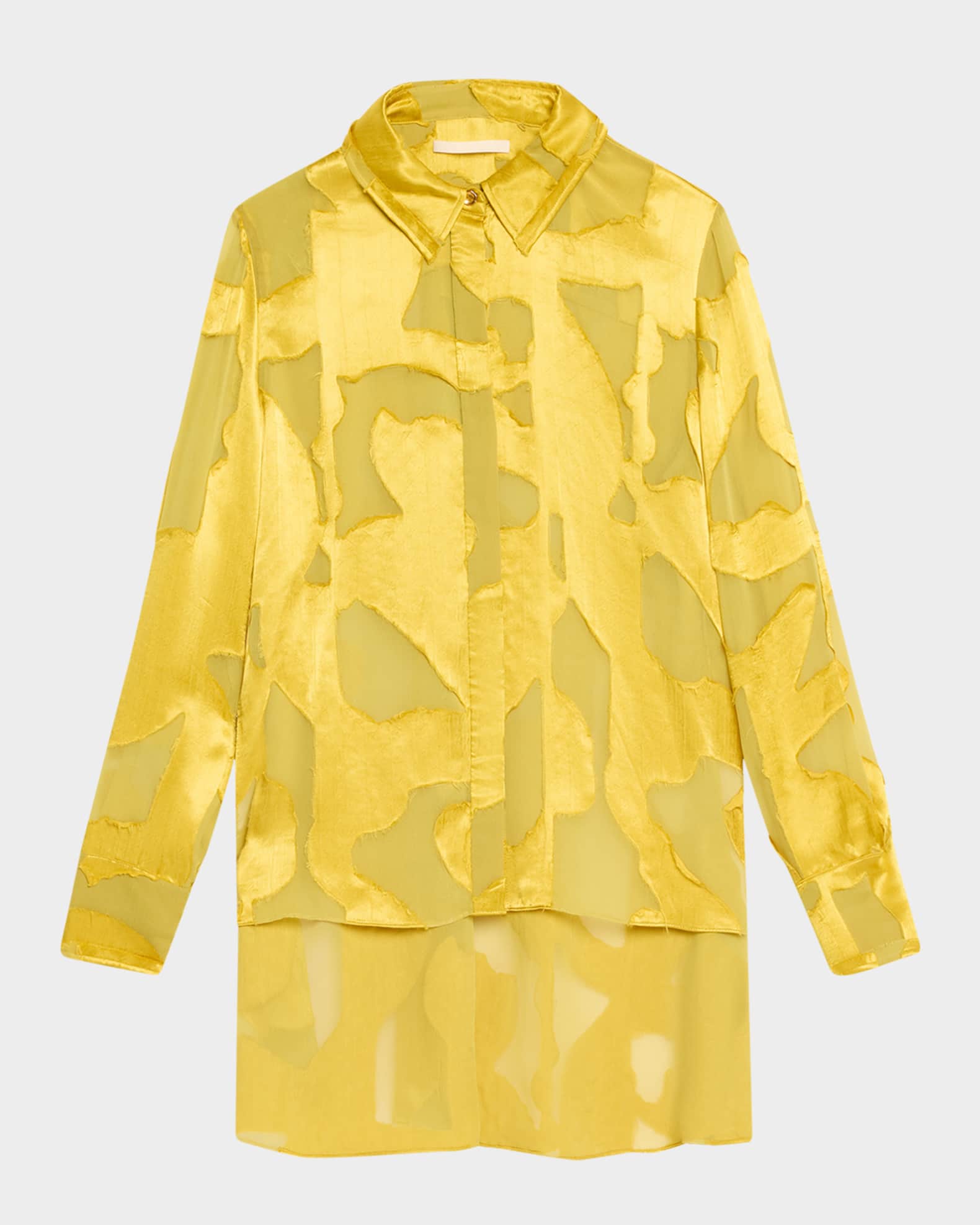 Abstract Fil Coupe Button Down Shirt 0