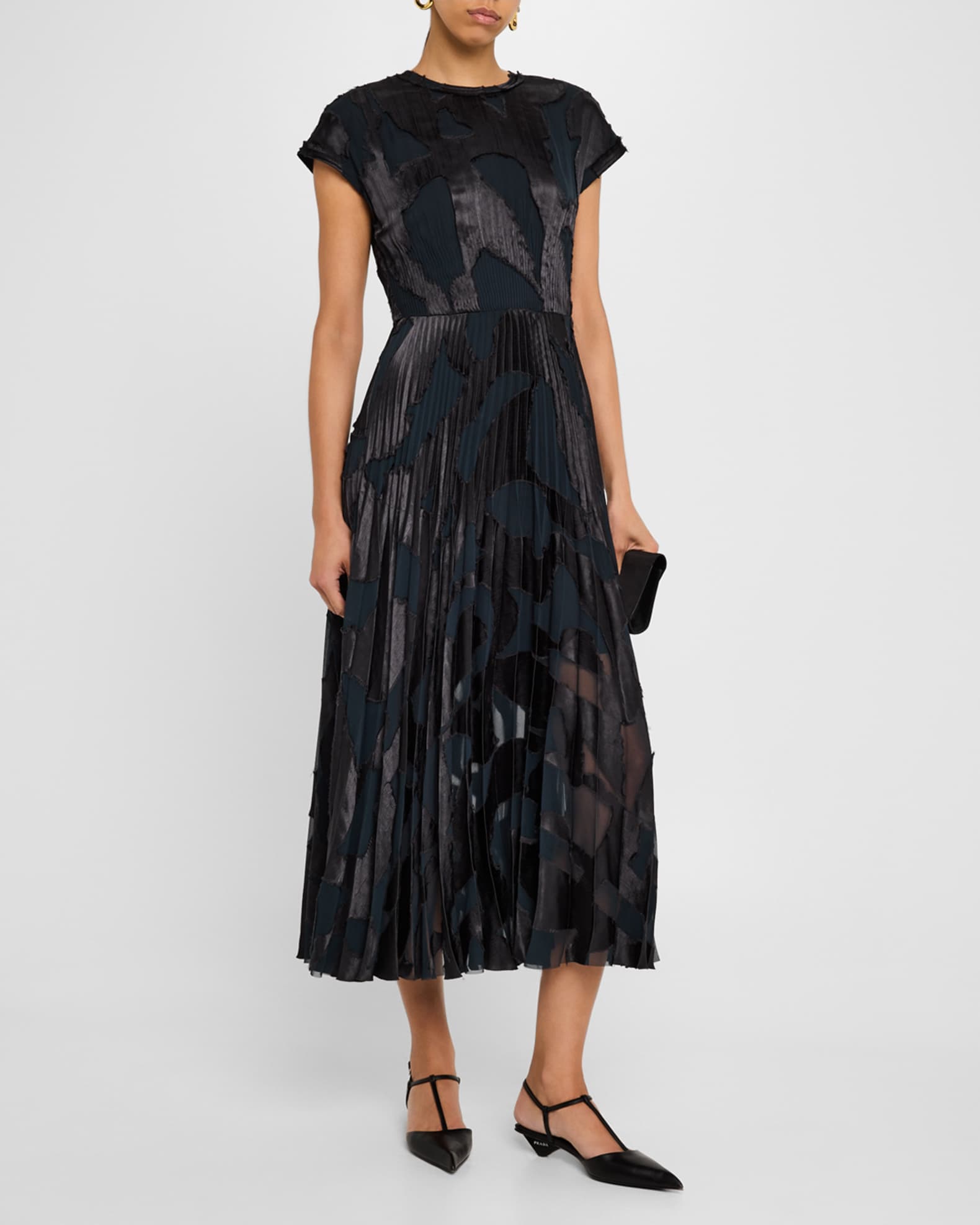 Abstract Fil Couple Fit-Flare Midi Dress 1