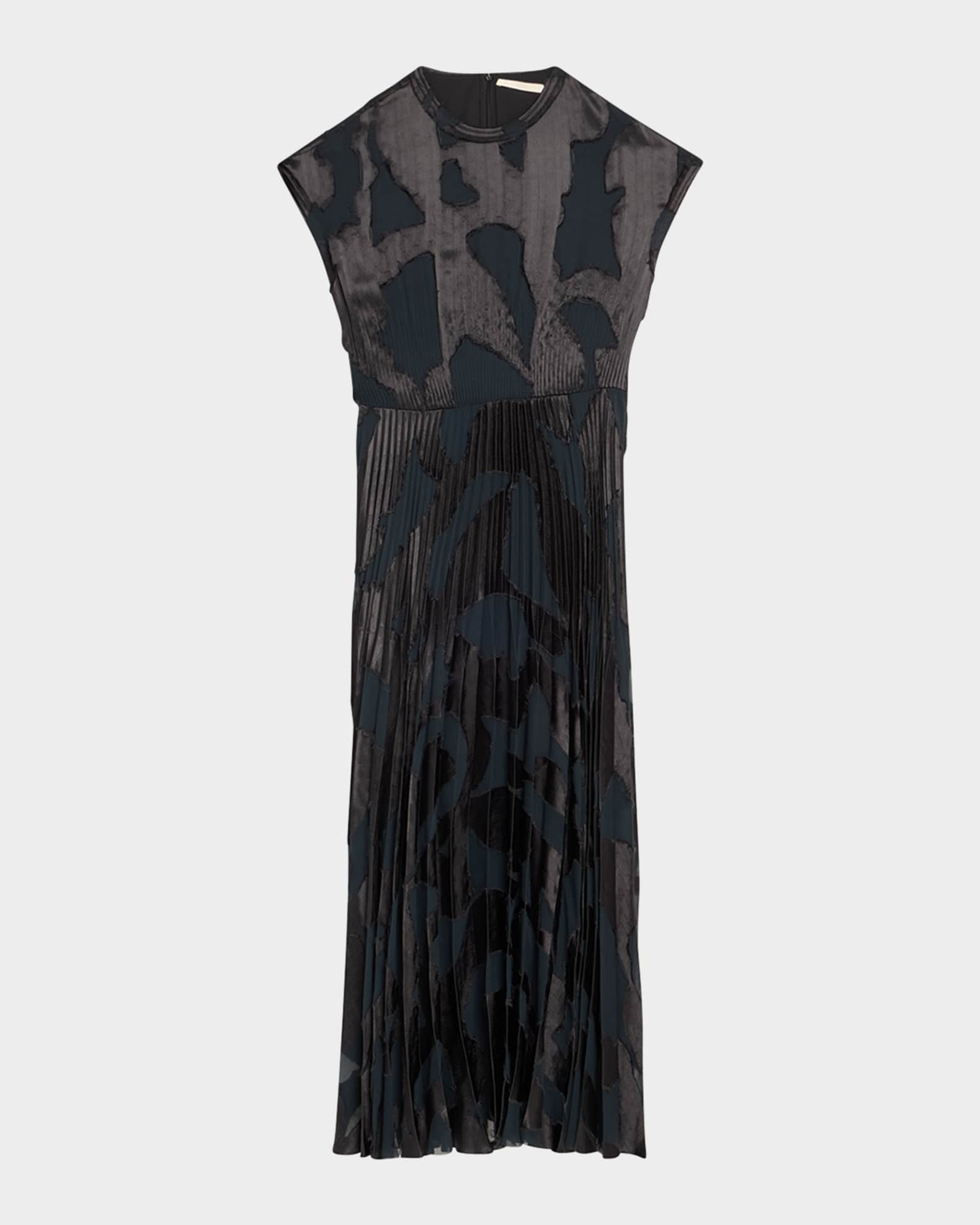 Abstract Fil Couple Fit-Flare Midi Dress 0